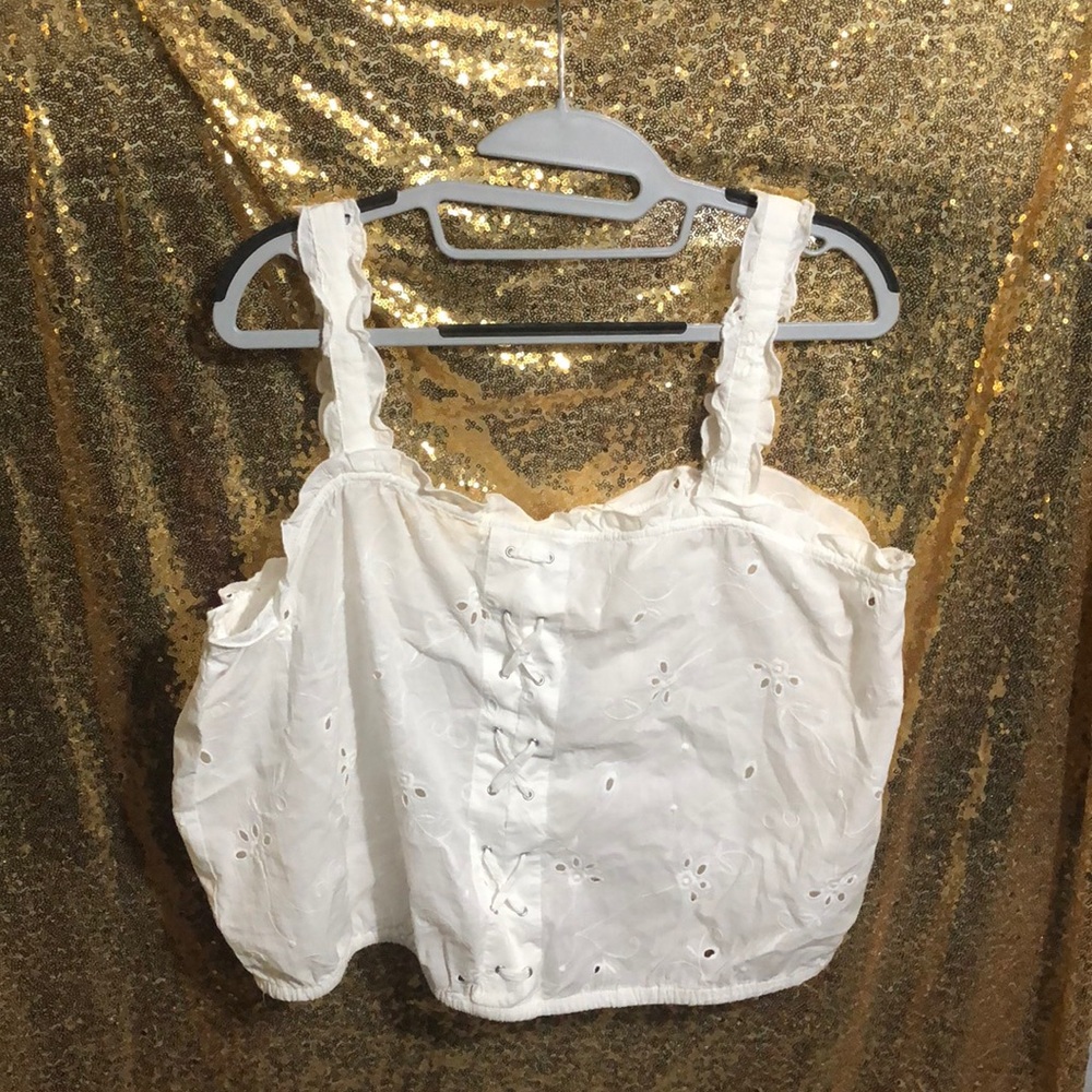 White Lace Eyelet Tank top
